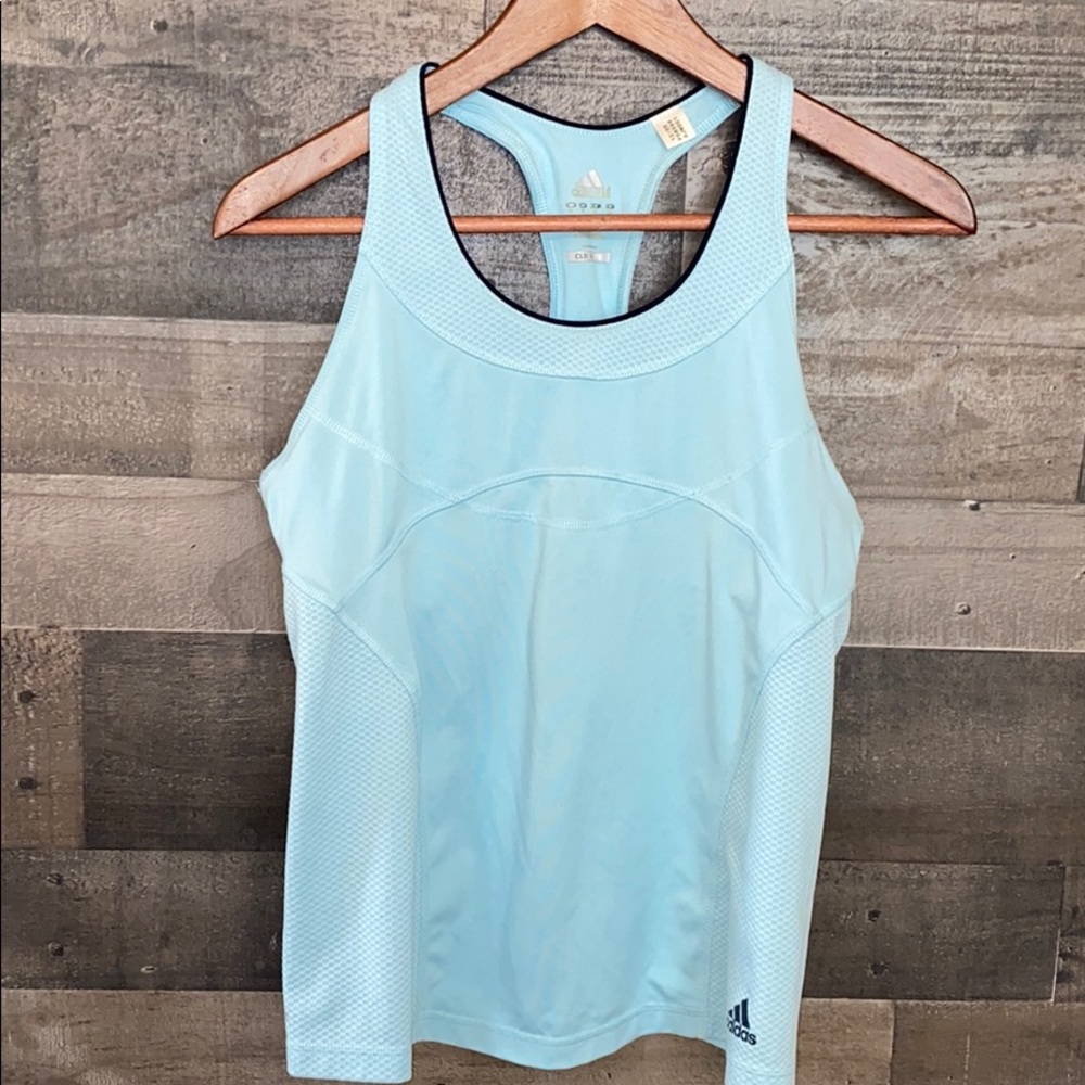 Blue Adidas Athletic Tank Top